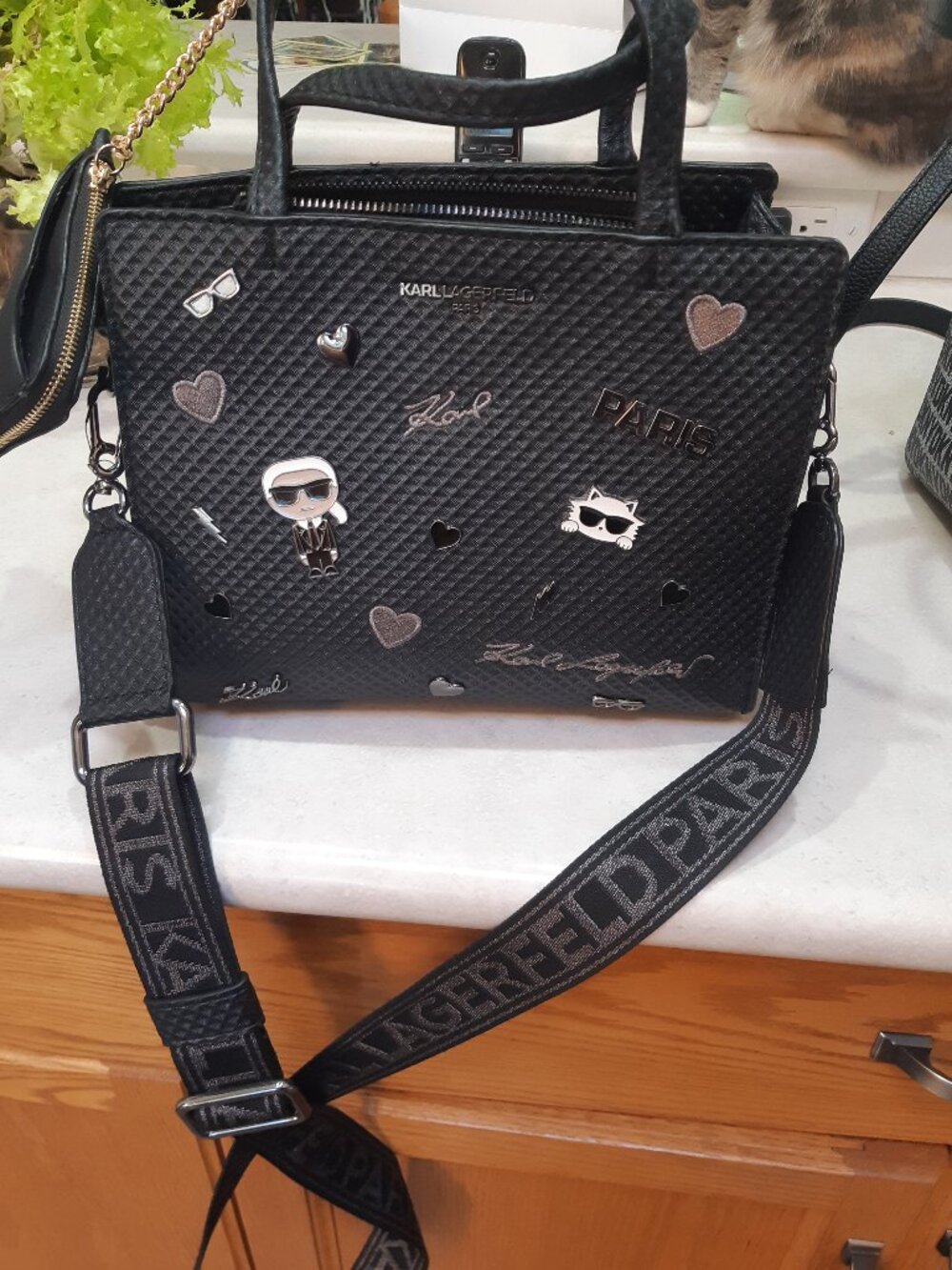 Karl Lagerfeld faux leather bag